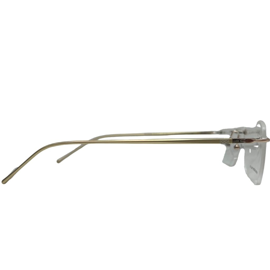 Armação Center Eyewear Masculina Retangular Dourado – Metal Hipoalergênico