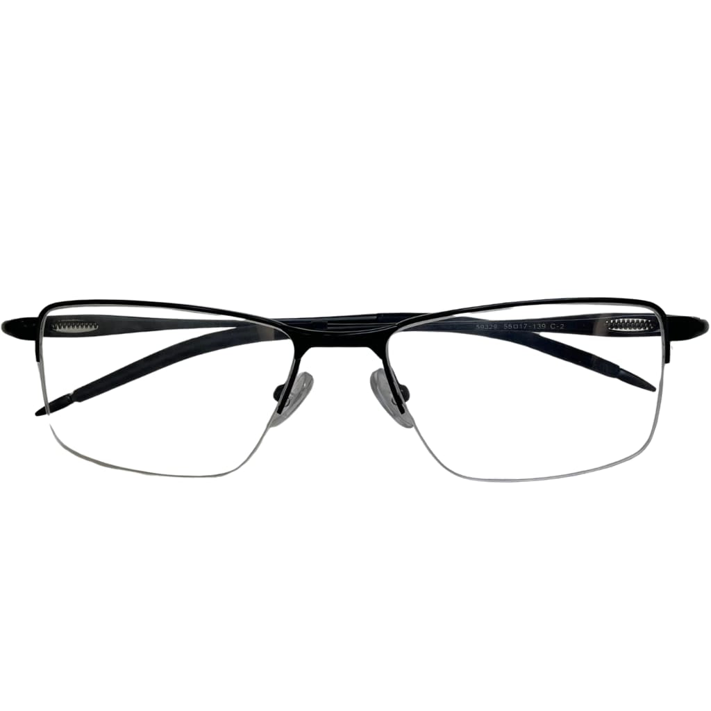 Armação Center Eyewear Masculina Semi-Armação Azul – Aço Inoxidável (Modelo 5829)