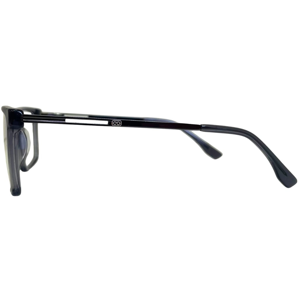 Armação Masculina Retangular Azul Translúcido – Acetato Premium com Hastes em Metal (TP2260)