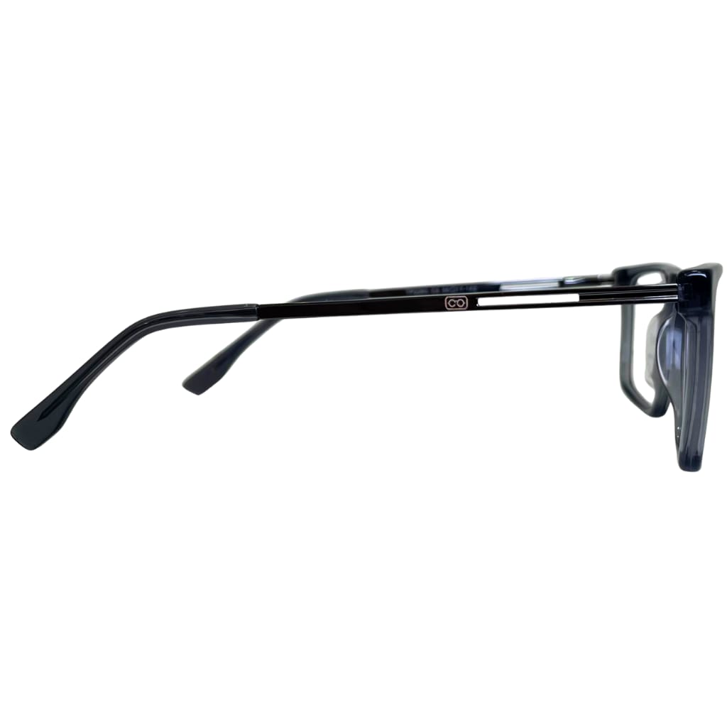 Armação Masculina Retangular Azul Translúcido – Acetato Premium com Hastes em Metal (TP2260)