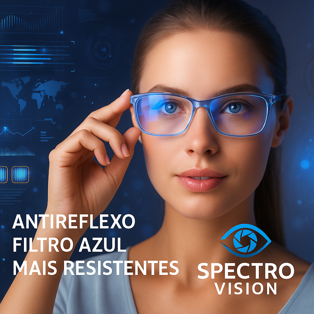 Lentes Multifocais Freeform HD Spectro Vision – Máxima Precisão em Alta Definição - Dioptrias - ESF +6.00 a -6.00 CIL -4.00