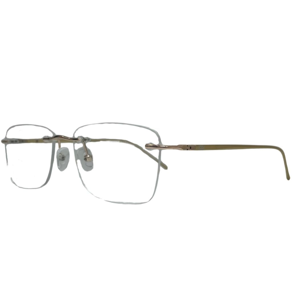 Armação Center Eyewear Masculina Retangular Dourado – Metal Hipoalergênico
