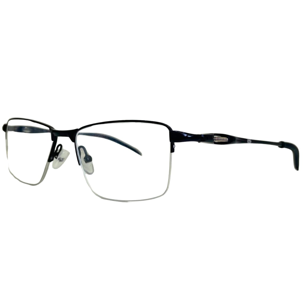 Armação Center Eyewear Masculina Semi-Armação Azul – Aço Inoxidável (Modelo 5829)