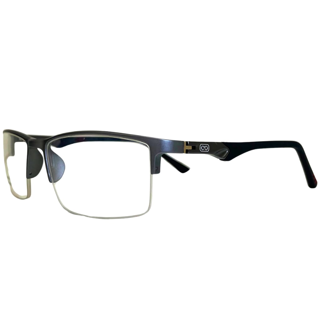 Armação Center Eyewear Masculina Retangular Preto Fosco – TR90 Premium (Modelo 91230)